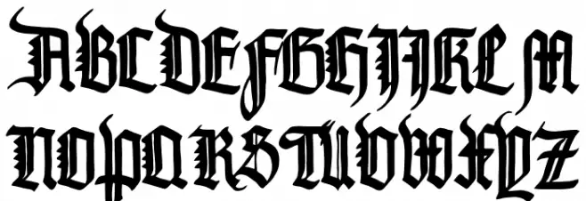 PommernGotisch Schriftart Groß