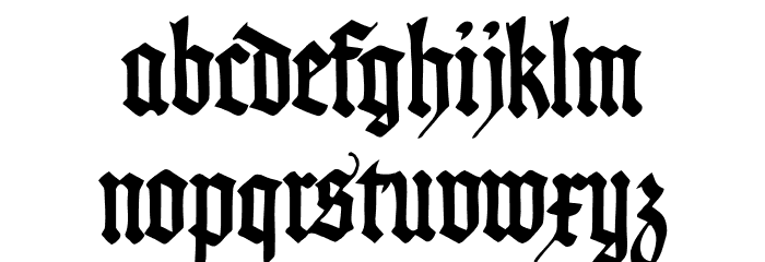 PommernGotisch Font LOWERCASE