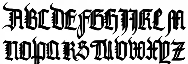 PommernGotisch Schriftart Groß