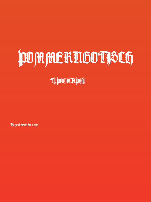 PommernGotisch Poster