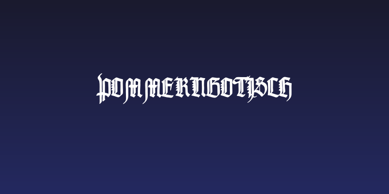 PommernGotisch Social Header