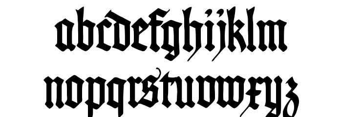 PommernGotisch Font LOWERCASE