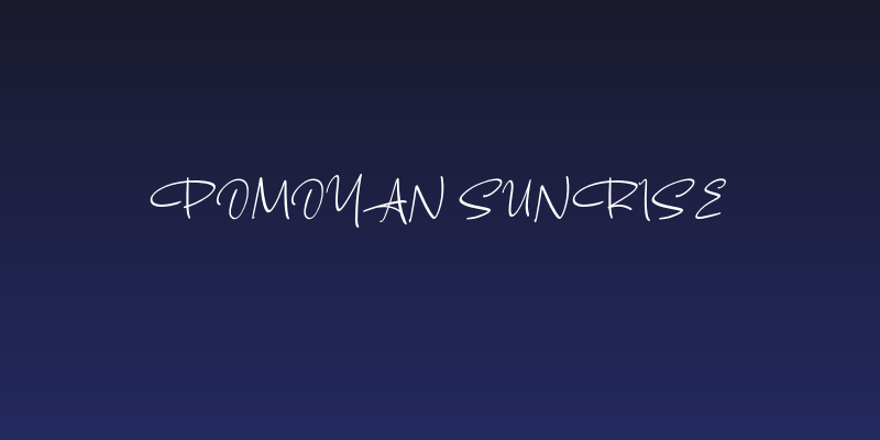 Pomoyan Sunrise Social Header