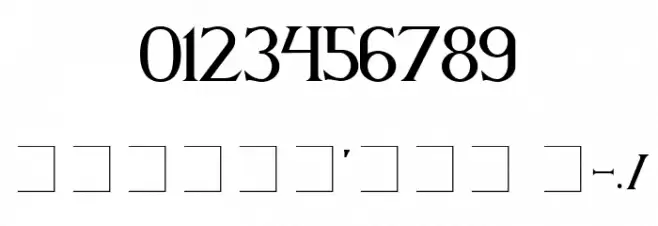 Pompei Font OTHER CHARS