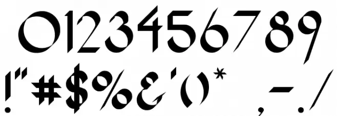 Pompeii Caps Font OTHER CHARS