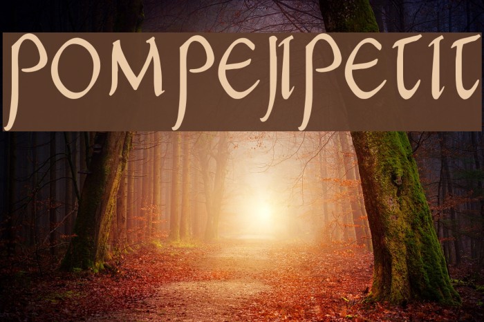 PompejiPetit Font examples
