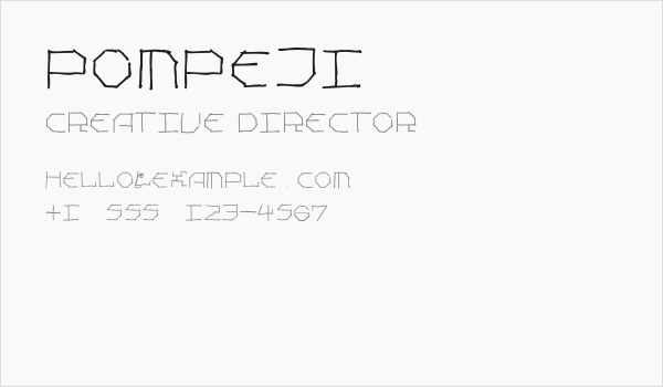 Pompeji Business Card