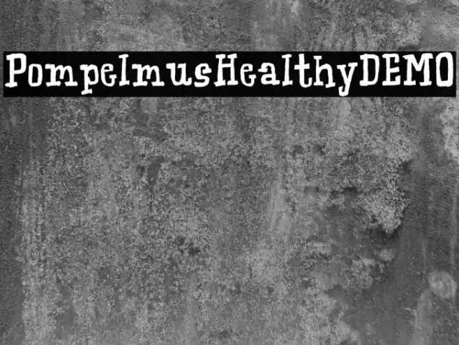 PompelmusHealthyDEMO Font examples