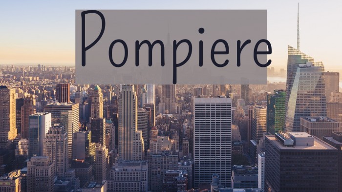 Pompiere Font examples