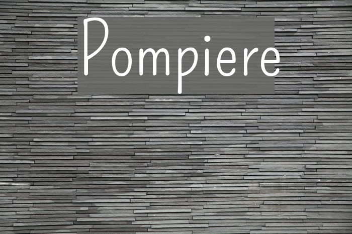Pompiere Font examples