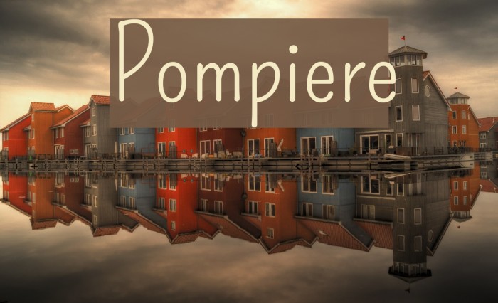 Pompiere Font examples