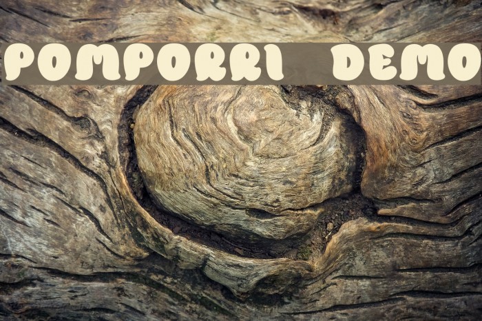 Pomporri Demo Font examples