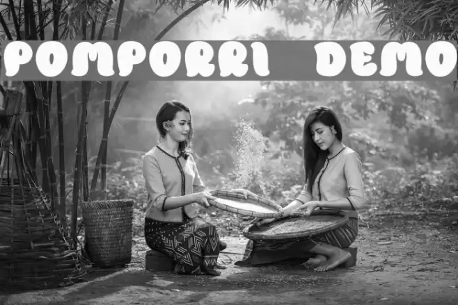 Pomporri Demo Font examples