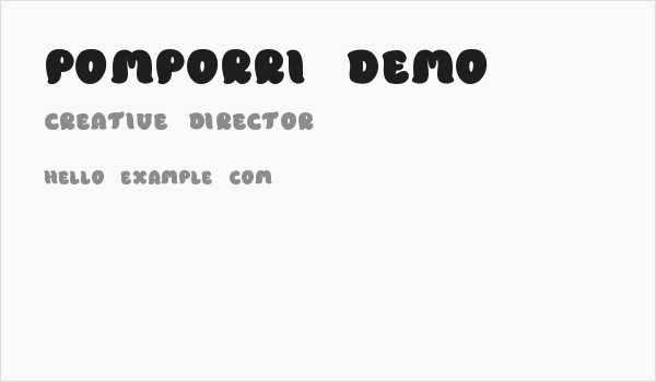 Pomporri Demo Business Card