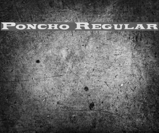 Poncho Regular Font examples