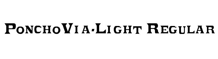 PonchoVia-Light Regular Font
