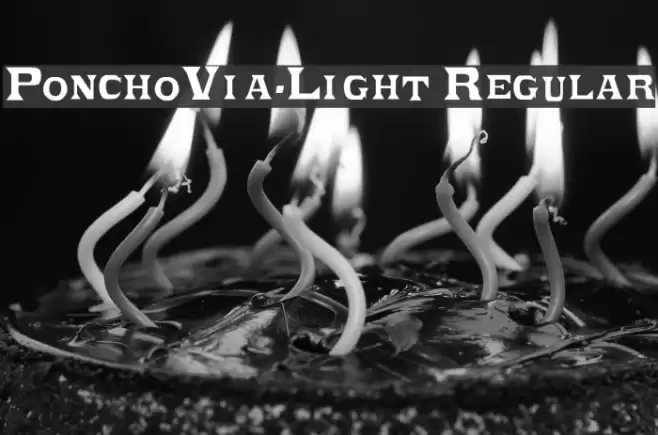 PonchoVia-Light Regular Font examples