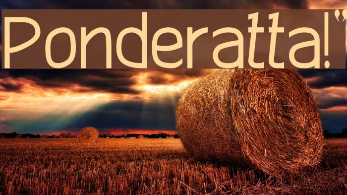 Ponderatta!` Font examples