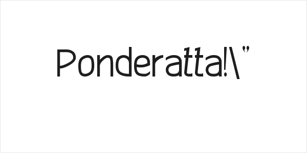 Ponderatta!" Logo