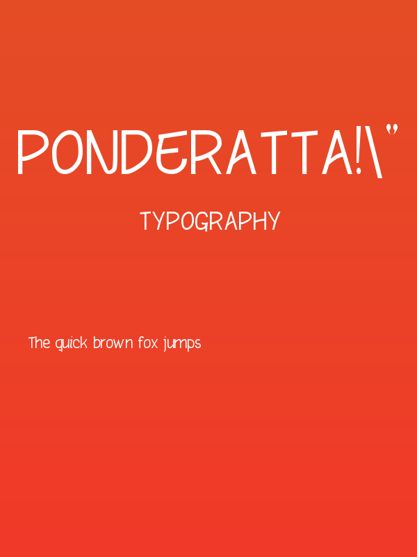 Ponderatta!" Poster