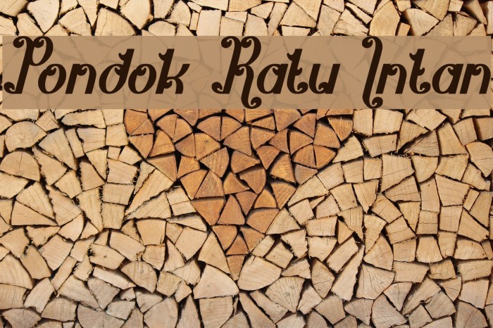 Pondok Ratu Intan Font examples