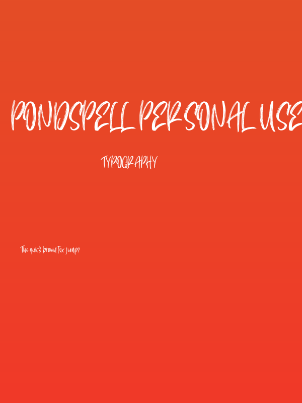 Pondspell Personal Use Poster