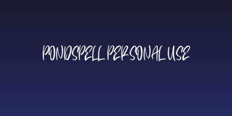 Pondspell Personal Use Social Header