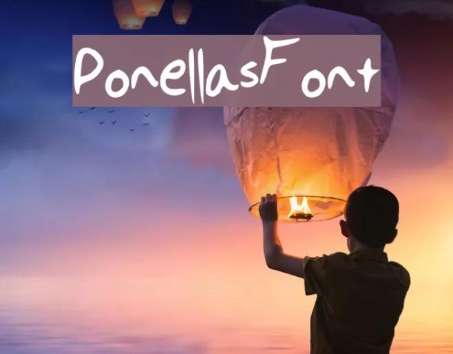 PonellasFont Example 1