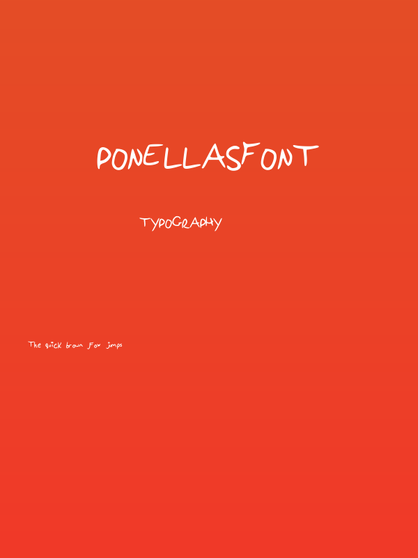 PonellasFont Poster