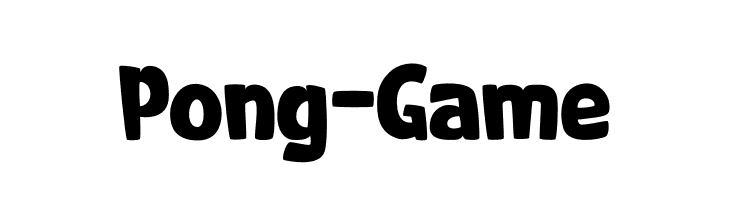 Pong-Game  les polices de caractères gratuit tlcharger