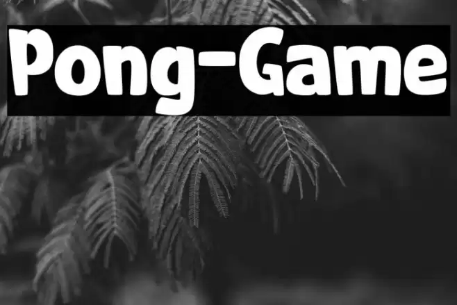 Pong-Game Font examples