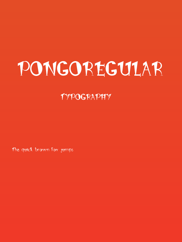 PongoRegular Poster