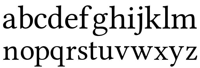 Ponomar Unicode TT Font LOWERCASE