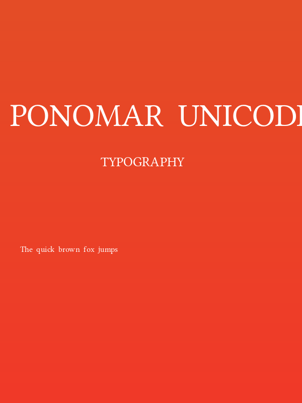 Ponomar Unicode Poster