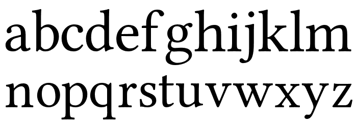 Ponomar Unicode Font LOWERCASE