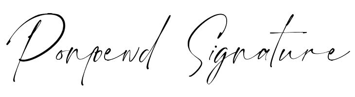 Ponpewd Signature  les polices de caractères gratuit tlcharger