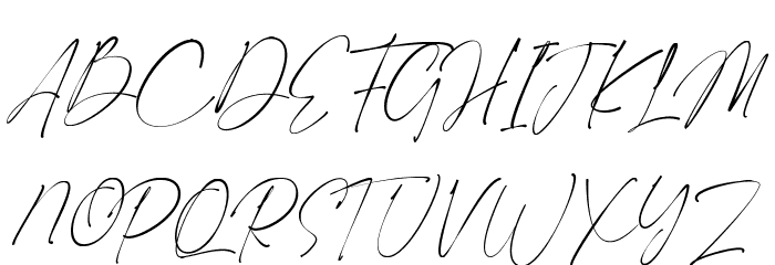 Ponpewd Signature Font UPPERCASE