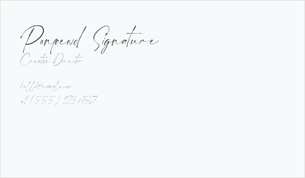 Ponpewd Signature Business Card