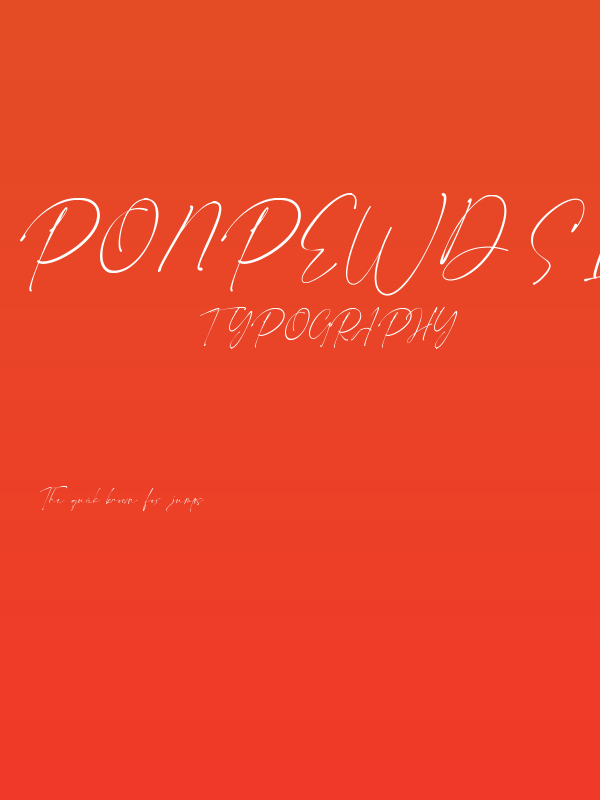 Ponpewd Signature Poster
