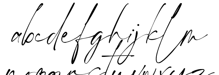 Ponpewd Signature Font LOWERCASE