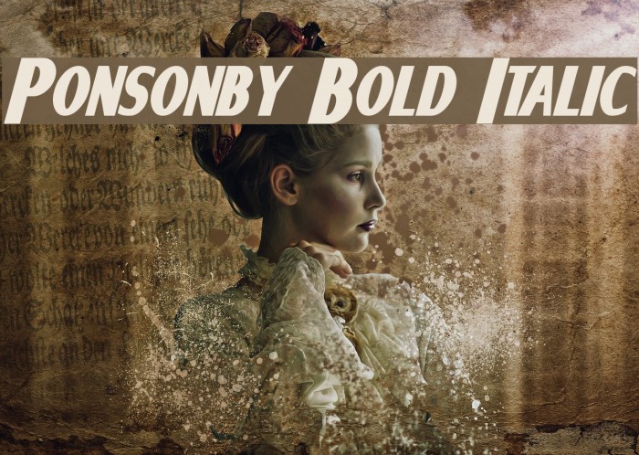 Ponsonby Bold Italic Font examples