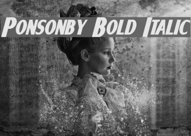 Ponsonby Bold Italic Font examples