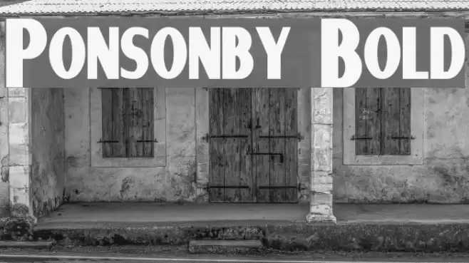 Ponsonby Bold Font examples