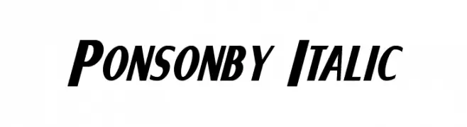 Ponsonby Italic  font caratteri gratis