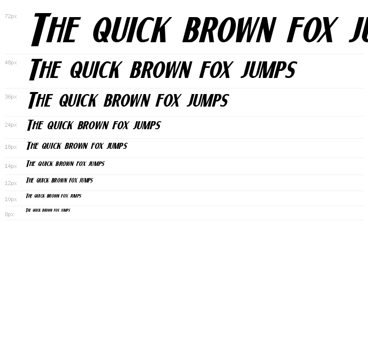 Ponsonby Italic Waterfall