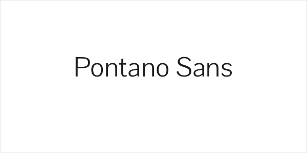 Pontano Sans Logo