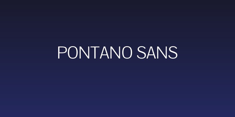 Pontano Sans Social Header