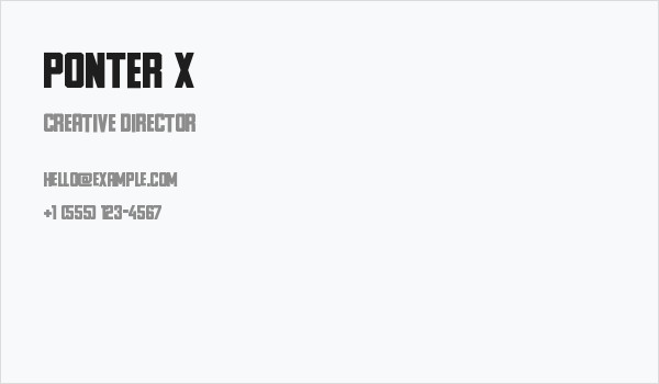 Ponter X Business Card