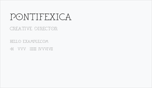 Pontifexica Business Card