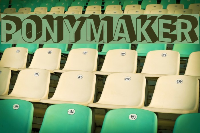 PonyMaker Font examples
